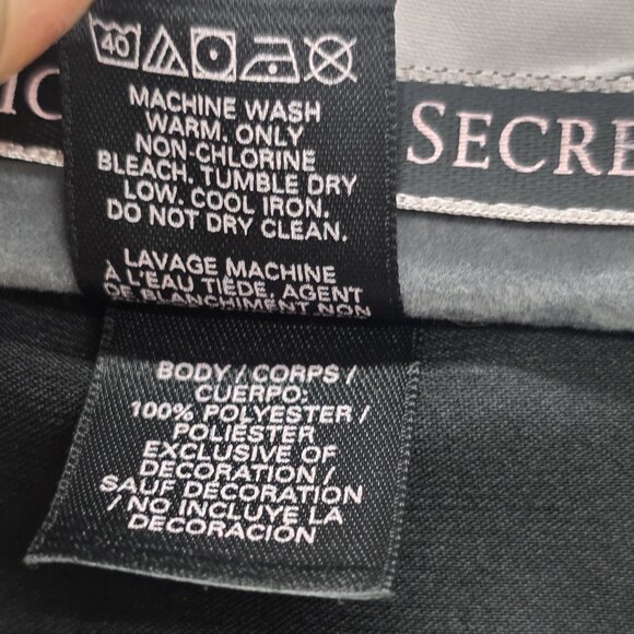 Victoria's Secret black & pink satin short robe kimono One Size Belted - Picture 8 of 10